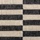 Handmade Black Synthetic Fibre Striped Carpet For Home